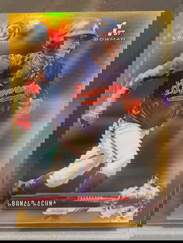 2017 Bowman Chrome MINI Ronald Acuna Gold /50