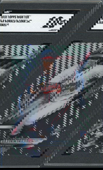 2018 TOPPS HIGH TEK RONALD ACUNA JR BRAVES ROOKIE GEM MINT 10!