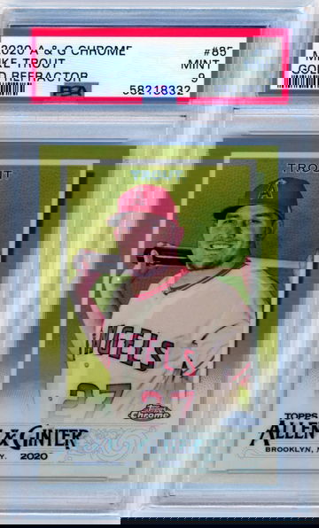 2020 A&G Chrome #85 Mike Trout Gold Refractor PSA 9 MINT!