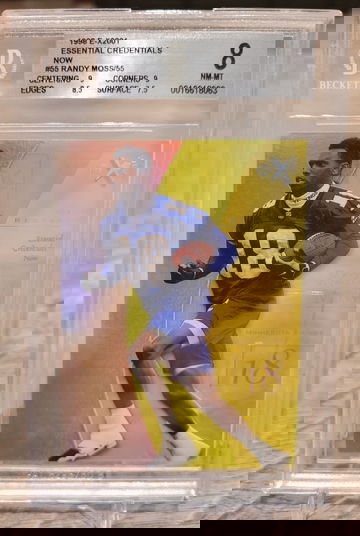 1998 E-X2001 Randy Moss Essential Credentials BGS 8