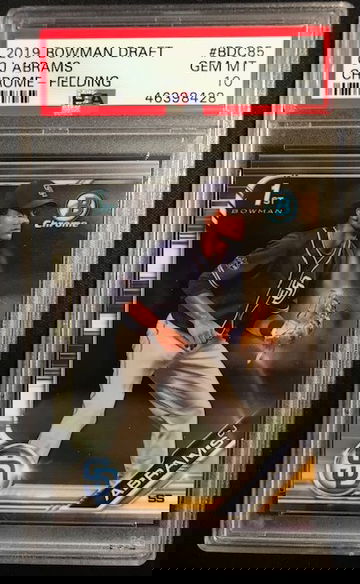 CJ Abrams 2019 Chrome Draft PSA 10