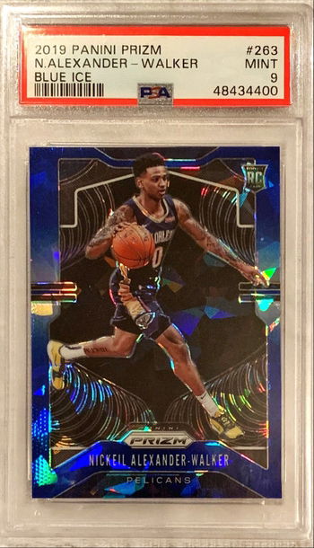 2019 Nickeil Walker-Alexander Prizm RC Blue Ice /99 PSA 9