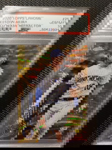 2020 Topps Chrome Keston Hiura Gold Wave Refractor PSA 10