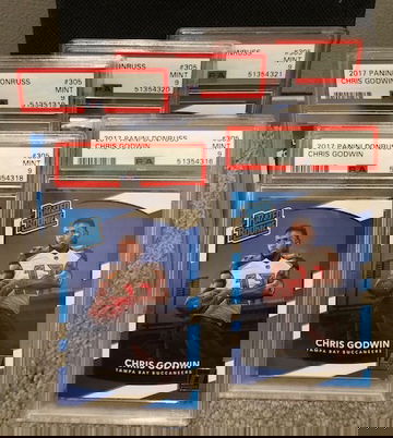 2017 Donruss Chris Godwin Rookie ( PSA Mint 9) (5 Count Lot)