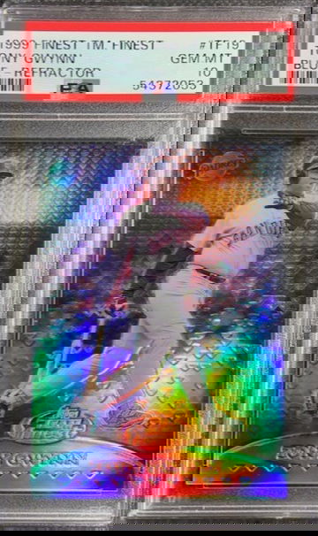 1999 Finest Team Finest Blue Refractor #TF19 /150 SP Tony Gwynn PSA 10 Gem Mint Pop 2