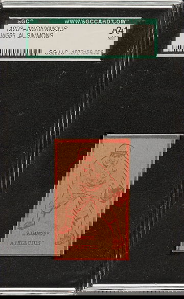 1928 W565 Strip Card Al Simmons Philadelphia Athletics SGC 84 NM 7