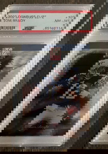 2002 Donruss Elite Brady PSA 8