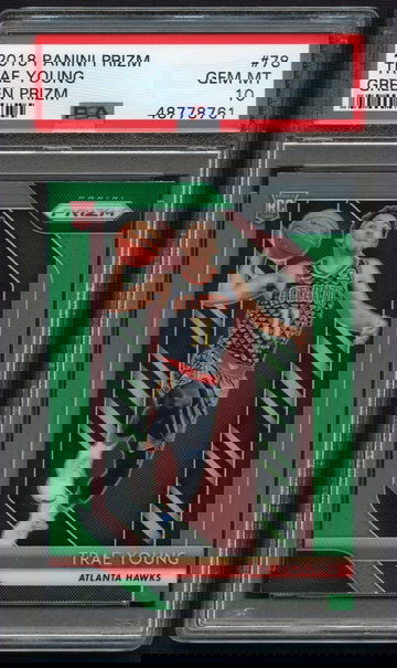 Trae Young Prizm #78 Green Prizm PSA 10