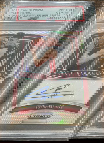 Tyler Herro Prizm Silver Auto PSA 10
