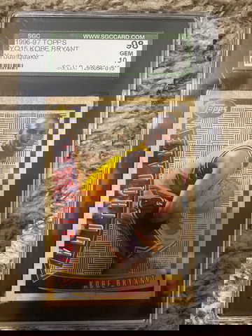 1996-97 Topps YQ15 Kobe Bryant youthquake Rookie RC SGC 98 GEM Mint 10