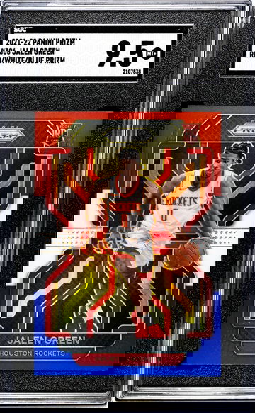 2021-22 Panini Prizm #306 Jalen Green Red/White/Blue Prizm SGC 9.5