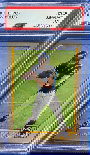 2001 Topps #328 Drew Brees PSA 10 RC