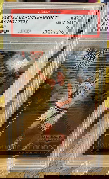 1998 Dirk Nowitzki Upper Deck Single Black Diamond Rookie #92 PSA 10