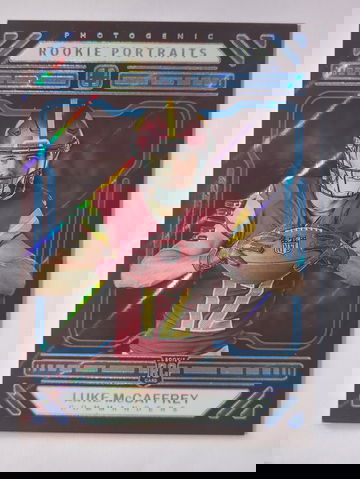 2024 Panini Photogenic Rookie Portrait #180 Luke MaCaffrey Blue 69/99