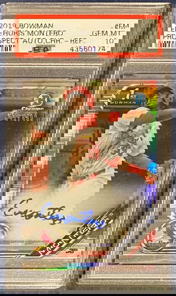 2019 Bowman Chrome Elehuris Montero Refractors Auto PSA 10