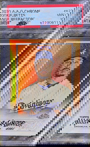 2020 A&G Mookie Betts Orange Refractor#3/25 PSA 9