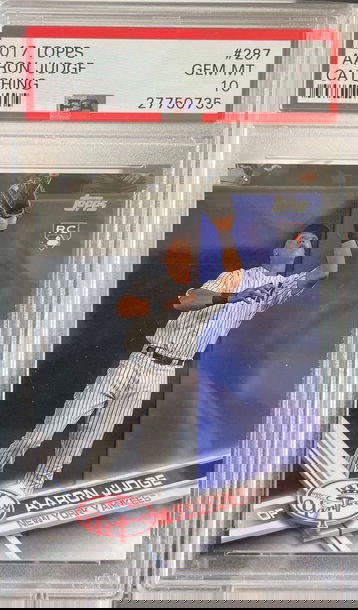 Aaron Judge 2017 Topps PSA 10 Series 1 Catching