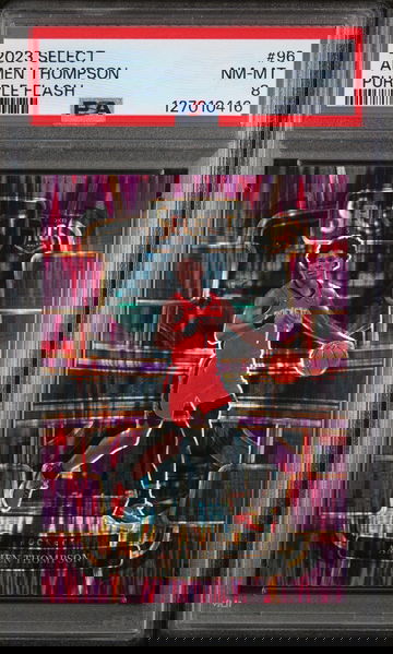 2023 Panini Select Purple Flash Amen Thompson #96 /175 PSA 8