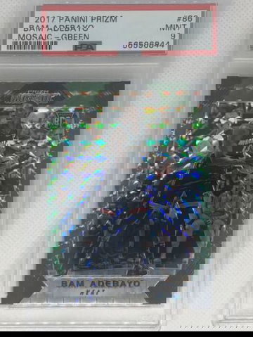 Bam Adebayo 2017 Panini Green Mosaic Prizm #86 RC Rookie Heat PSA 9 MINT