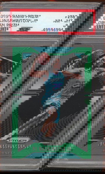 2019 Panini Prizm PJ Washington Jr. Green Prizm PSA 8