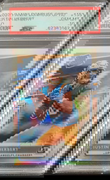 2020 Panini Donruss Optic Justin Herbert Holo PSA 10