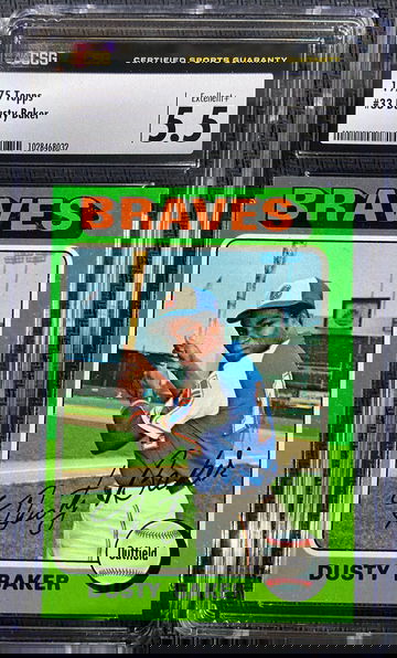 1975 Topps Dusty Baker CSG 5.5