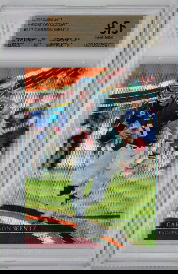 2017 Select Prizm Tri Color /99 Carson Wentz BGS 9.5