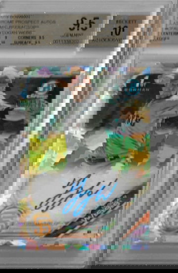 2019 Bowman Chrome Atomic Refractor Auto Logan Webb /100