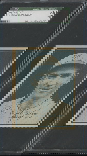 1931 W517 #12 Travis Jackson New York Giants Hall-of-Fame SGC 84 NM 7