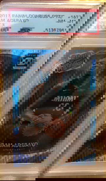 2017 Donruss Optic Bam Adebayo Shock rookie PSA 8