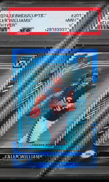 2024 Donruss Optic Rated Rookie Blue Hyper Caleb Williams #201 PSA 9