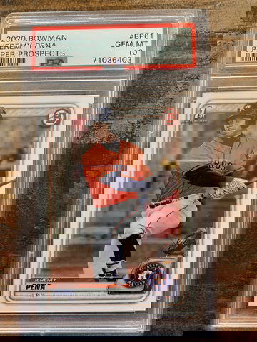 2020 Bowman Jeremy Pena Paper Prospects PSA 10 BP61