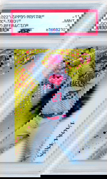 2022 Topps Pristine #1 Mike Trout Gold Refractor PSA 9 MINT!