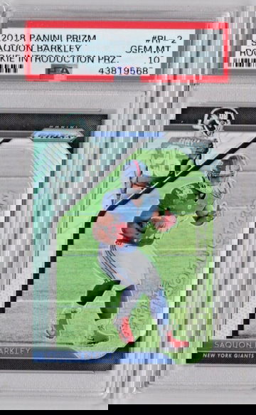 2018 Panini Prizm Rookie Introduction Saquon Barkley PSA 10 New York Giants