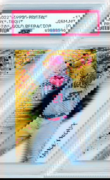 2022 Topps Pristine #1 Mike Trout Pristine Gold Refractor PSA 10 GEM MINT!