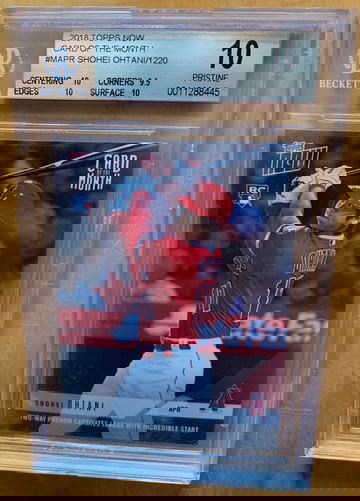 Shohei Ohtani PRISTINE 2018 Topps NOW Card of the Month April RC BGS 10