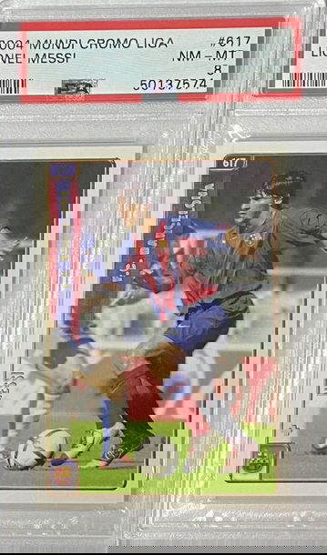 2004 MUNDICROMO RC LEO MESSI PSA 8