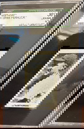 1928 W502 HERB PENNOCK #8 New York Yankees HOF World Series SGC EX/NM 6