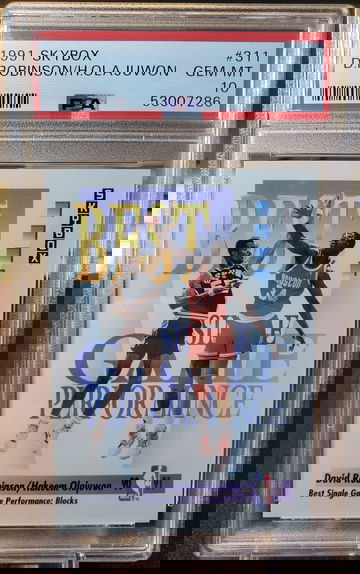 1991 Skybox David Robinson/Hakeem Olajuwon #311 Gem Mint PSA 10 POP 30