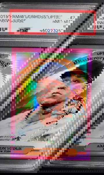 2019 Donruss Optic Dk Holo Pink #2 Aaron Judge PSA 8 NM-MT