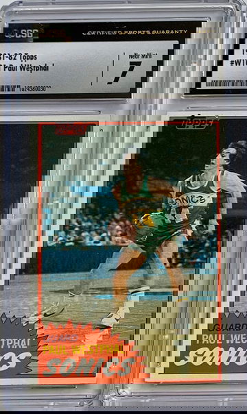 1981 - 82 Topps Basketball #101 - West - Paul Westphal - Graded CSG 7 NM 🔥 WOW