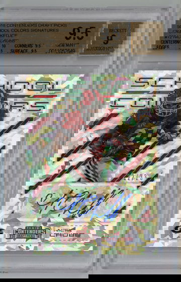 2018 Panini Contenders Draft Picks School Colors Signatures Cracked Ice Auto /23 Nick Chubb BGS 9.5 w 9 Autograph