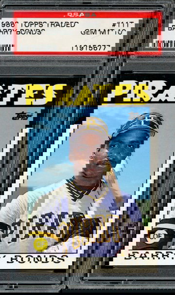 1986 Topps Traded #11 Barry Bonds  RC  PSA 10   Pirates    