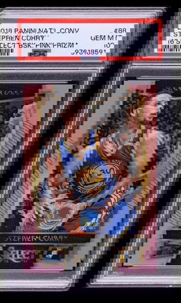 STEPHEN "STEPH" CURRY PANINI NATIONAL CONVENTION '16 SELECT PINK #'d /15 PSA 10