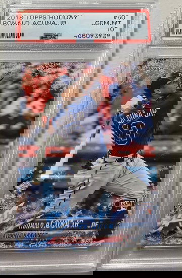 2018 Topps Holiday Ronald Acuna PSA 10
