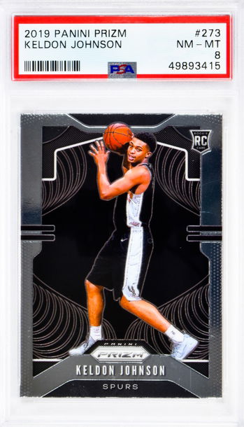 2019 Keldon Johnson Panini Prizm #273 PSA 8