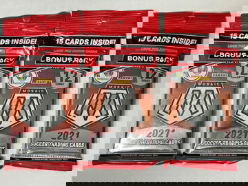 Lot of 3-2021 Panini Mosaic UEFA Euro Soccer Cello Packs