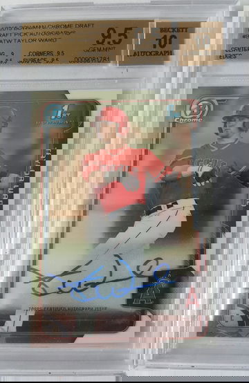 2015 Bowman Draft Taylor Ward Chome Base Auto BGS 9.5 Los Angeles Angels