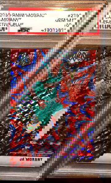 2019-20 Panini Mosaic JA Morant Reactive Blue PSA 10