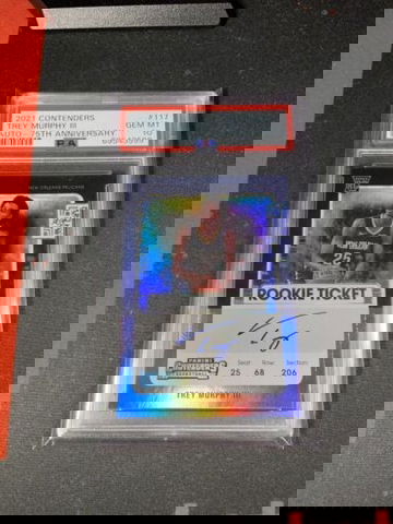 2021-22 Contenders Trey Murphy 75th Anniversary Rookie Ticket Auto #117 PSA 10